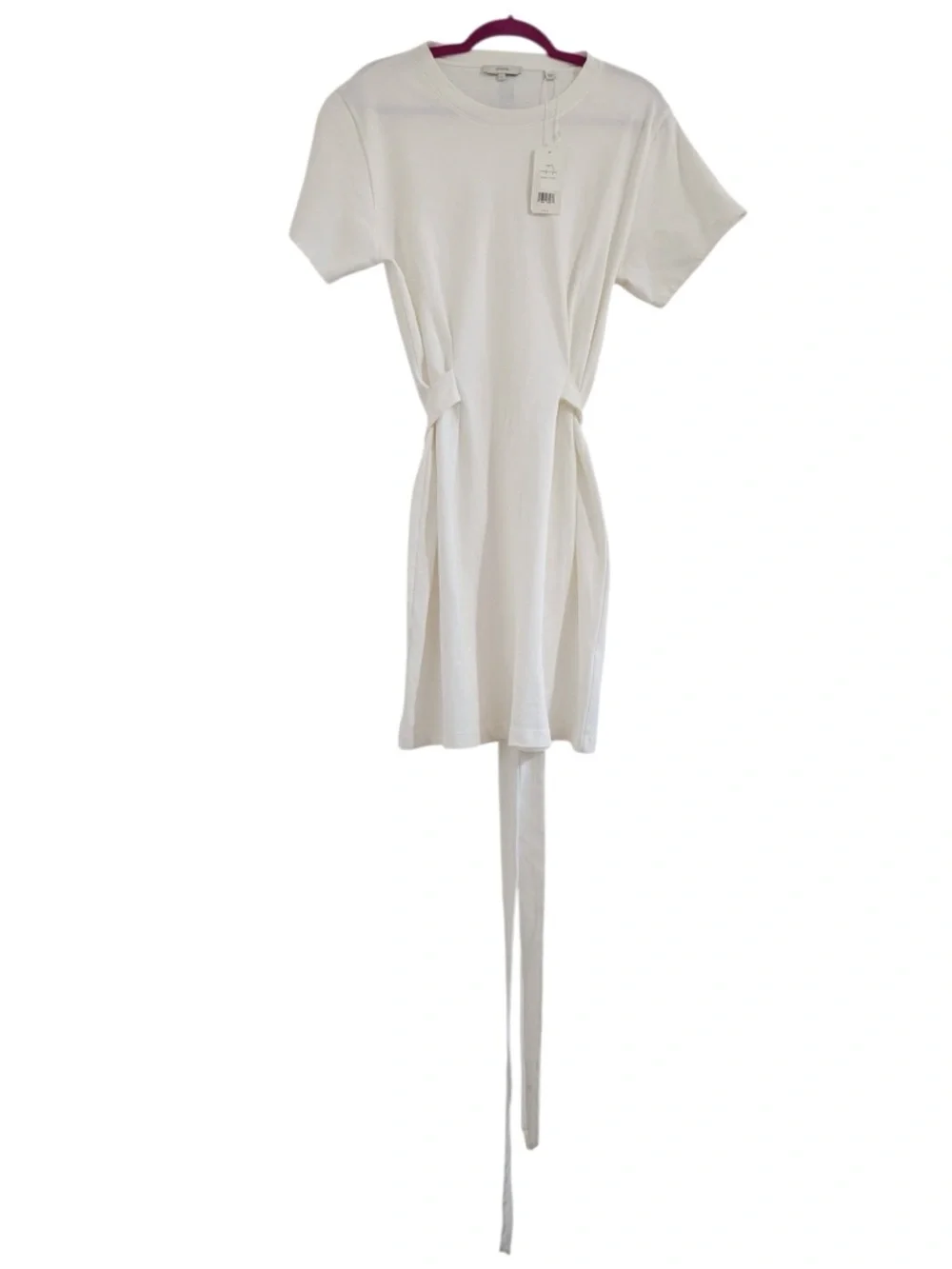 Vince Short Sleeve Waist Tie Dress Minimalist Chic NWT NEW - Picture 4 of 8